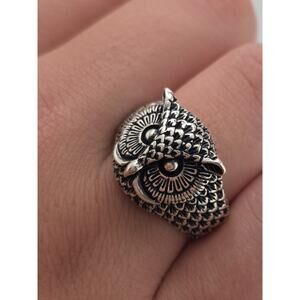 Owl Figure Men’s Ring 925 Sterling Silver Size 12 (8.1 Grams)